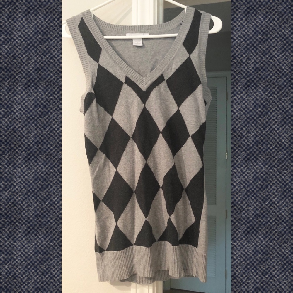 Charlotte Russe Argyle Sweater Vest